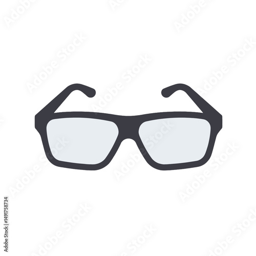 Simple Black Eyeglasses Icon