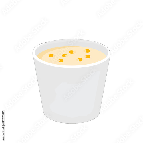 Creamy Corn Soup In A Disposable Cup
