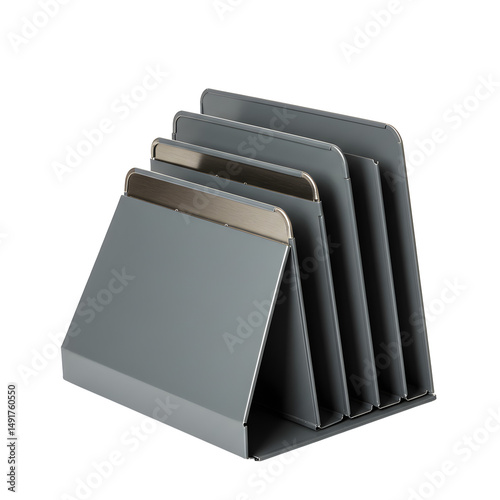 Black Metal File Holder Desk Organizer Office Documents Workplace