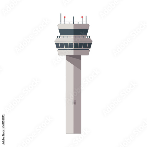 Airport Control Tower Illustration