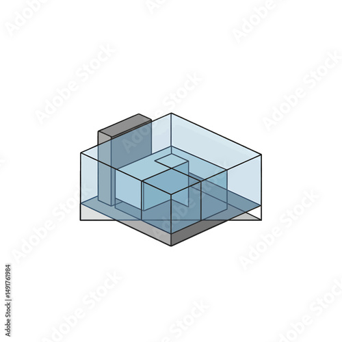 Isometric Architectural Structure Design
