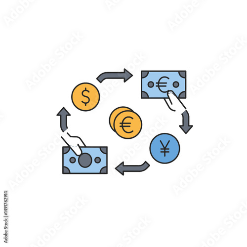 Currency Exchange Illustration