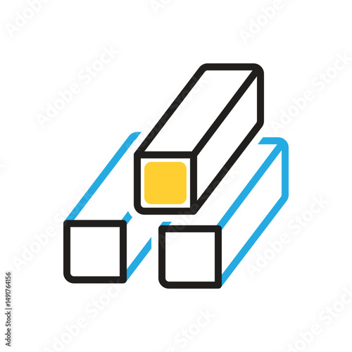Multi color icon for metal