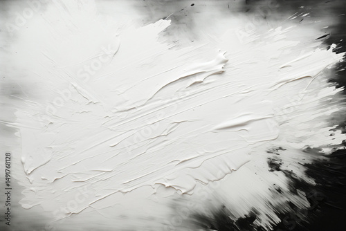 Minimal grainy brush texture with monochrome strokes, clean white background, versatile for overlays.