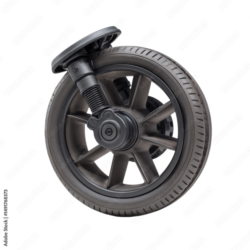 Obraz premium Sleek Modern Wheel Design for Smooth Mobility on white background