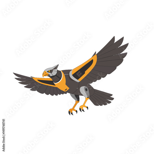 Mechanized Eagle In Flight