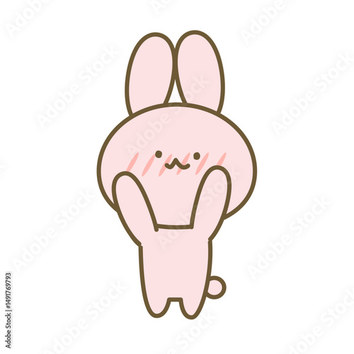 恥ずかしがるうさぎ
