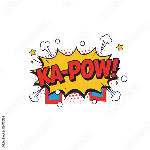 Colorful Comic Book Explosion Speech Bubble