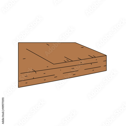 Brown Slice Of Cake Illustration