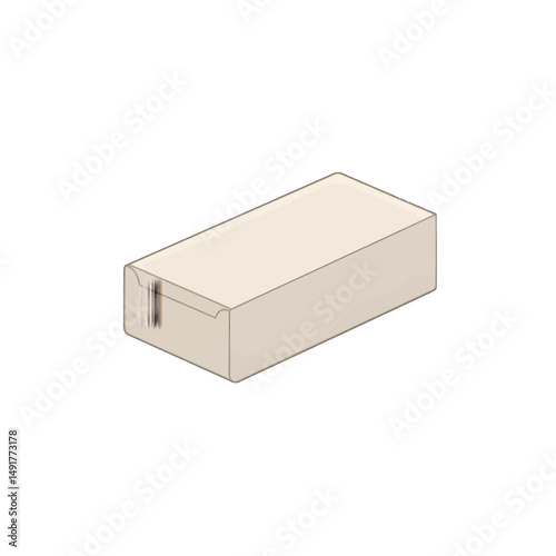 Light Beige Rectangular Box Illustration