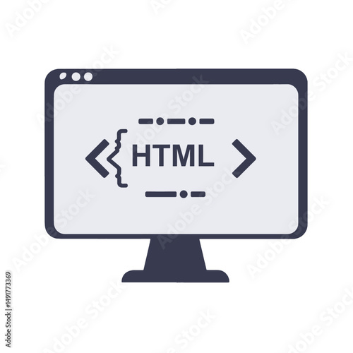 Computer Monitor Showing Html Code
