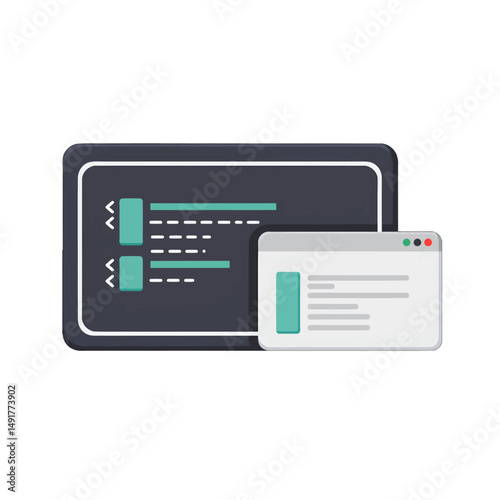 Digital Interface With Computer Screen And Web Browser