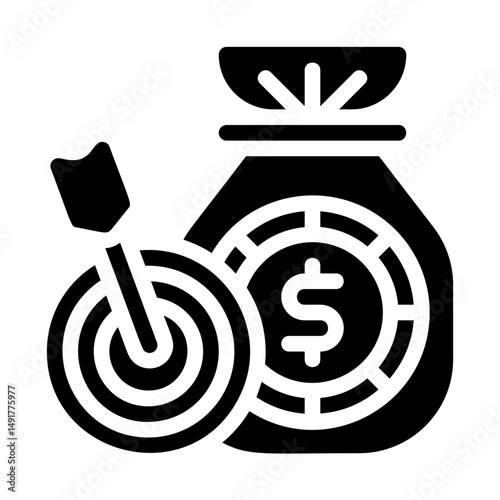 Target savings Solid Icon