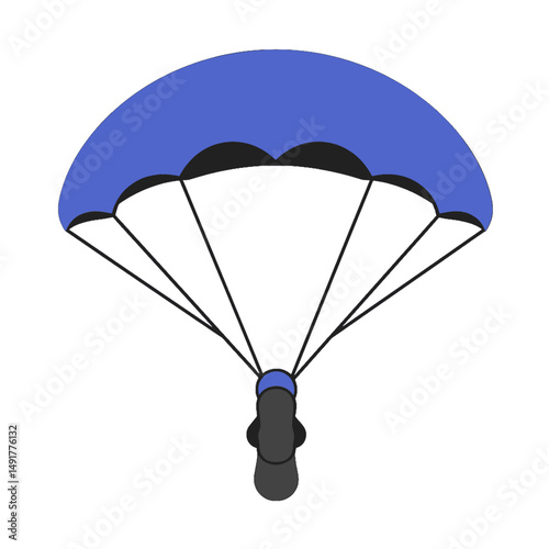 Blue And White Parachute Illustration