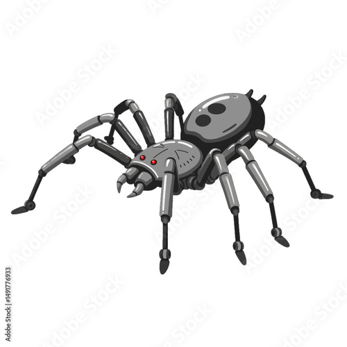 Pixel Art Mechanical Spider