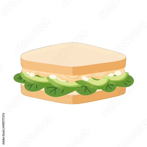 Avocado Sandwich Illustration