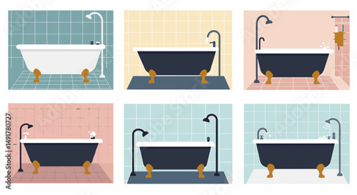 Modern Bathroom Bathtub Set