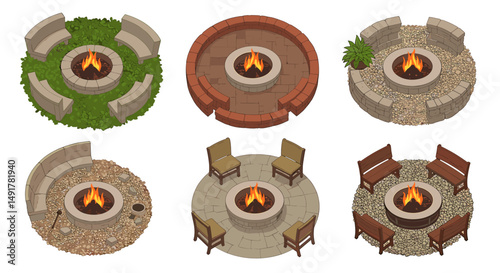Different Outdoor Fire Pit Seating Arrangements