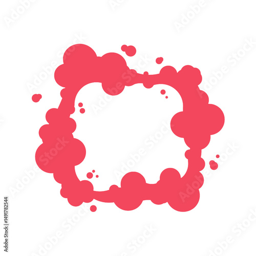 Abstract Red Circle Splatters