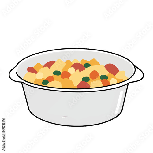Colorful Mixed Dish In White Bowl