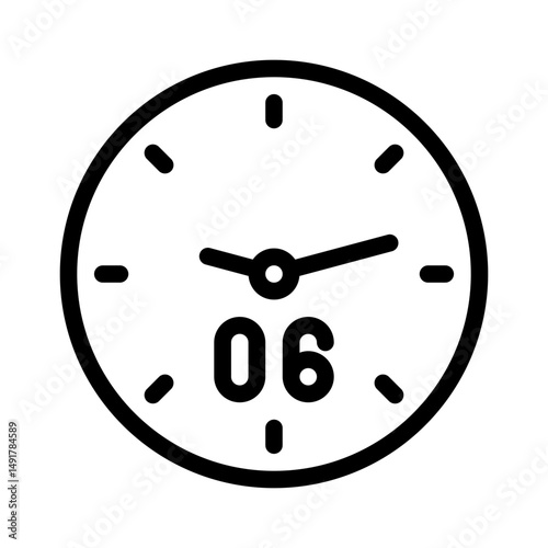clock line icon