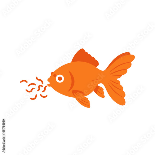 Orange Goldfish Illustration