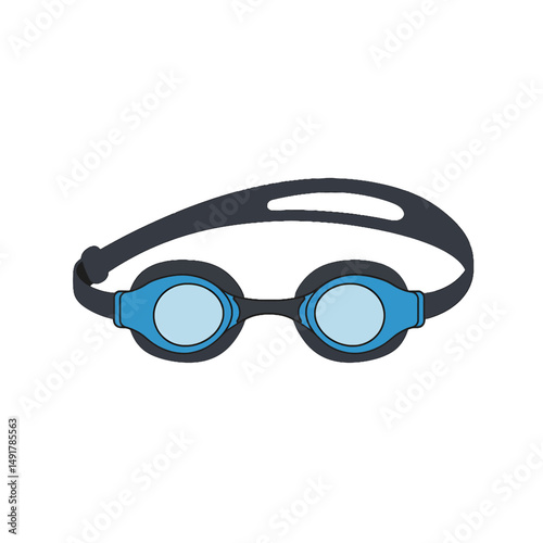 Simple Swimming Goggles Illustration