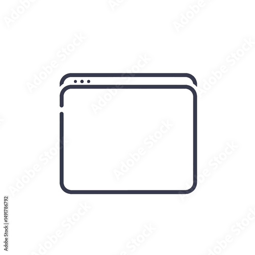 Simple Web Browser Icon On White Background