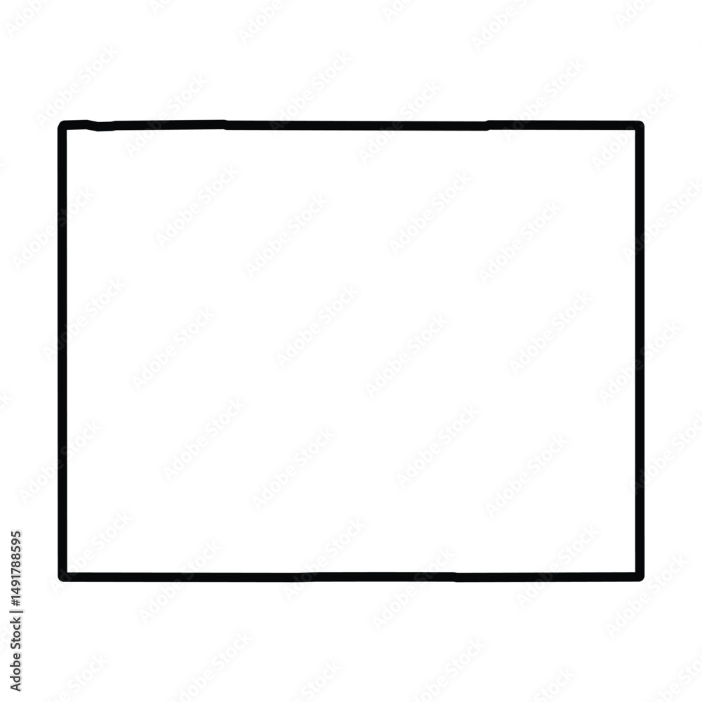 Wyoming State Outline Vector Map Wyoming State Outline Vector Map