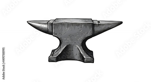 Metal anvil illustration