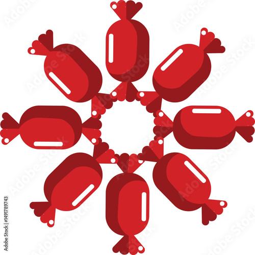 candy, red, clipart, illustration, frame, border, for designers and textures, circle