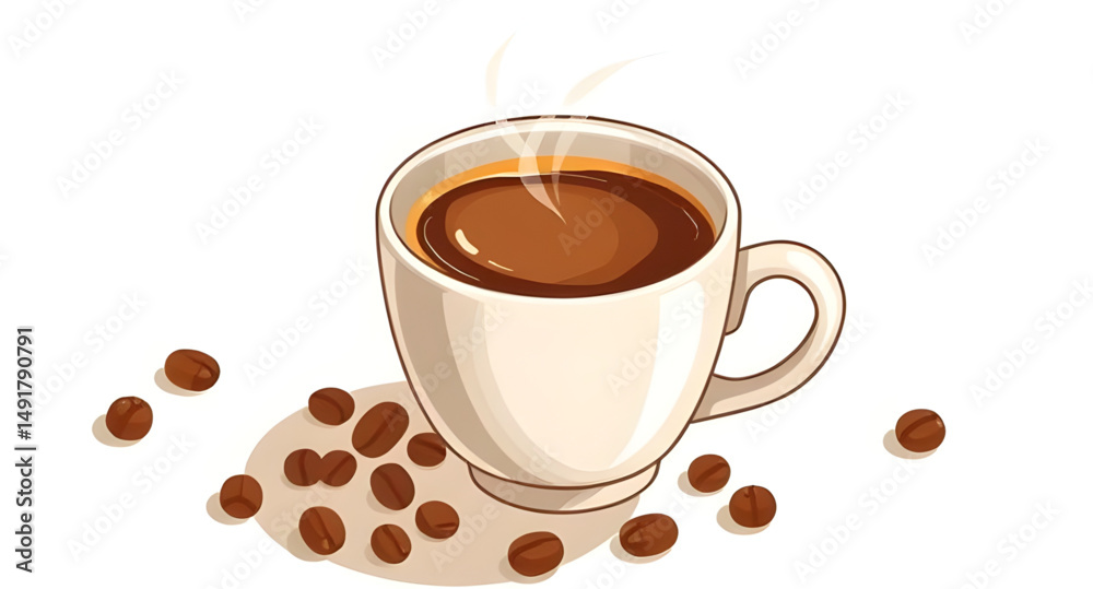 Obraz premium coffee cup cartoon