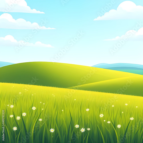 grass meadow cartoon
