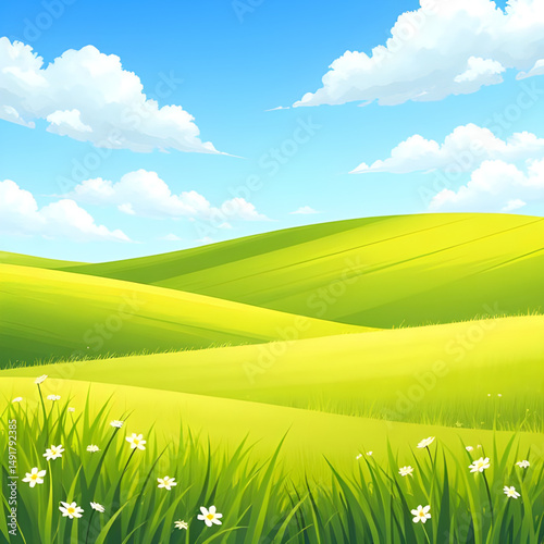 grass meadow cartoon