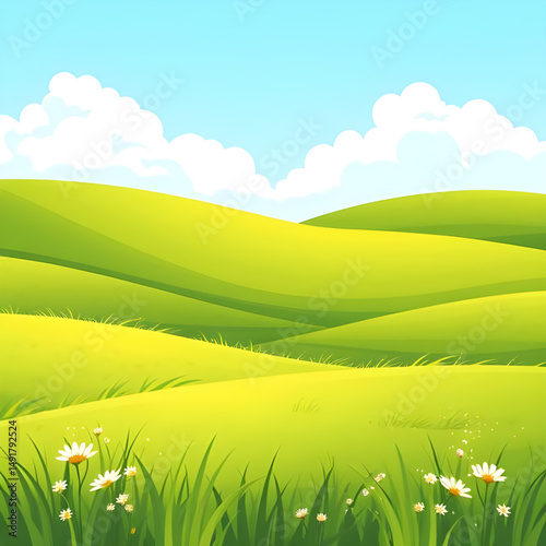 grass meadow cartoon