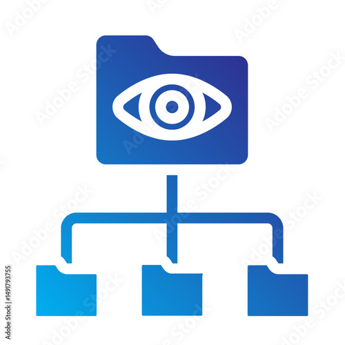 Folder with eye icon representing visible file access