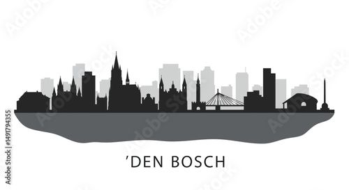 sHertogenbosch Skyline with Netherlands Cityscape.