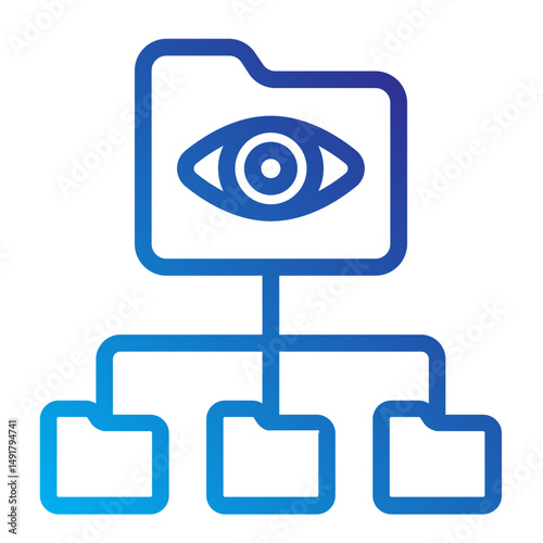 Folder with eye icon representing visible file access