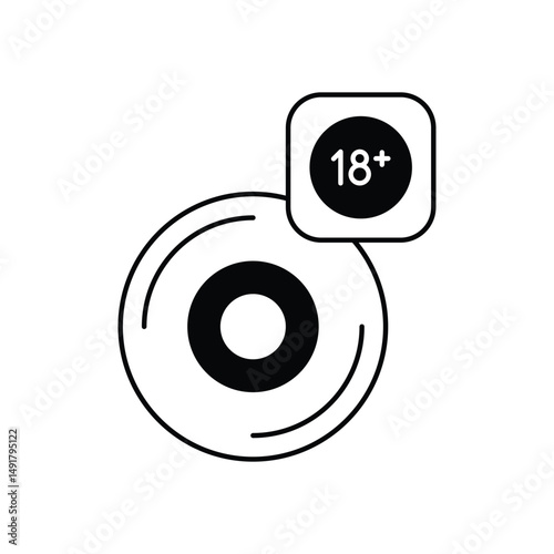 Adult movie Vector icon