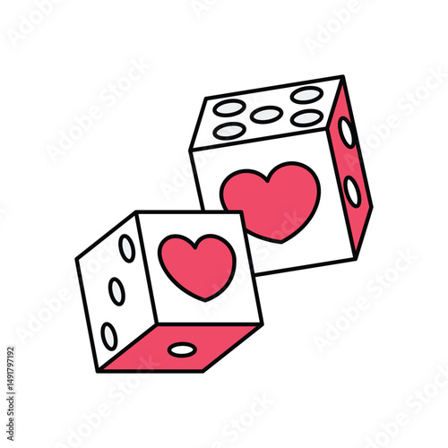 Erotic Dice Vector icon