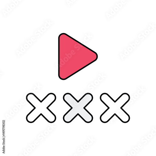 Adult Movie Vector icon