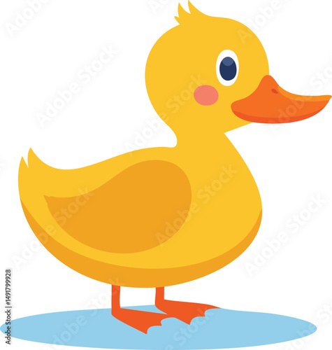 illustration of a cartoon duck