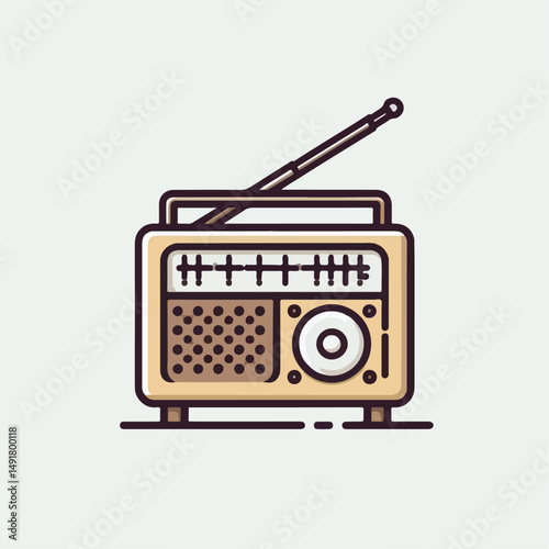 retro radio vector illustration