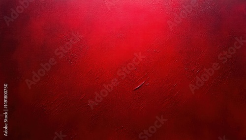 Close-up of a textured deep red surface with subtle brush strokes and varying shades creating an abstract, rich, and intense visual effect