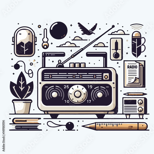 retro radio cassette player