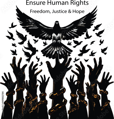Human Rights Day vector art illustration