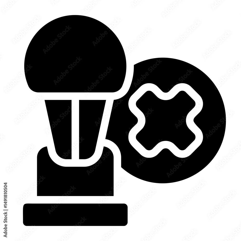 Obraz premium Mute Solid Icon