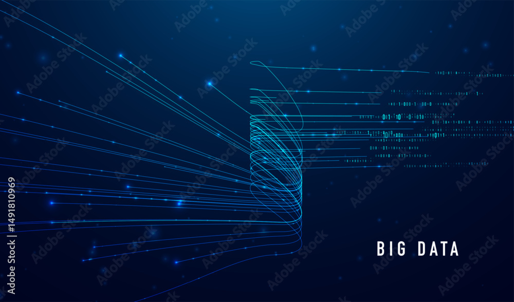 Obraz premium Abstract infographics visualization. Big data code representation. Futuristic network or business analytics. Graphic concept for your design.