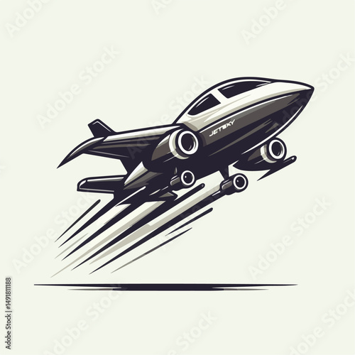 vector illustration of airplane