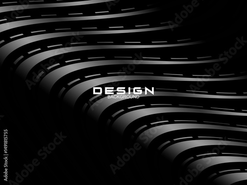 Black background with luxury gradient abstract lines.